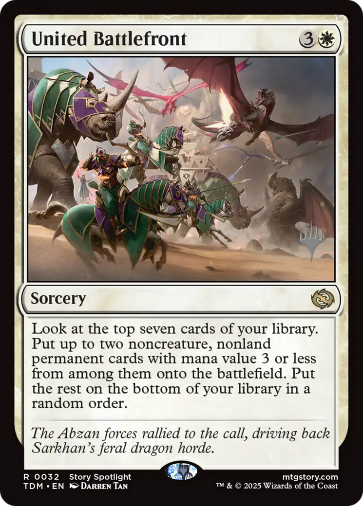 United Battlefront (PPTDM-032) - Promo Pack: Tarkir: Dragonstorm Foil