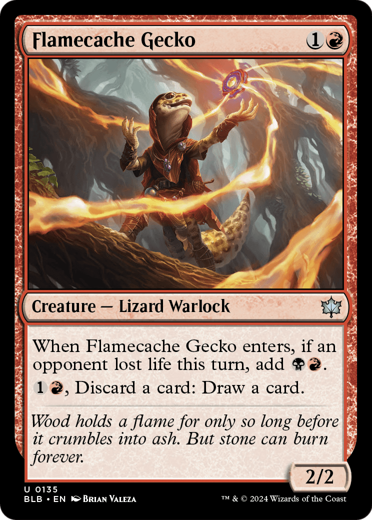Flamecache Gecko (BLB-135) - Bloomburrow