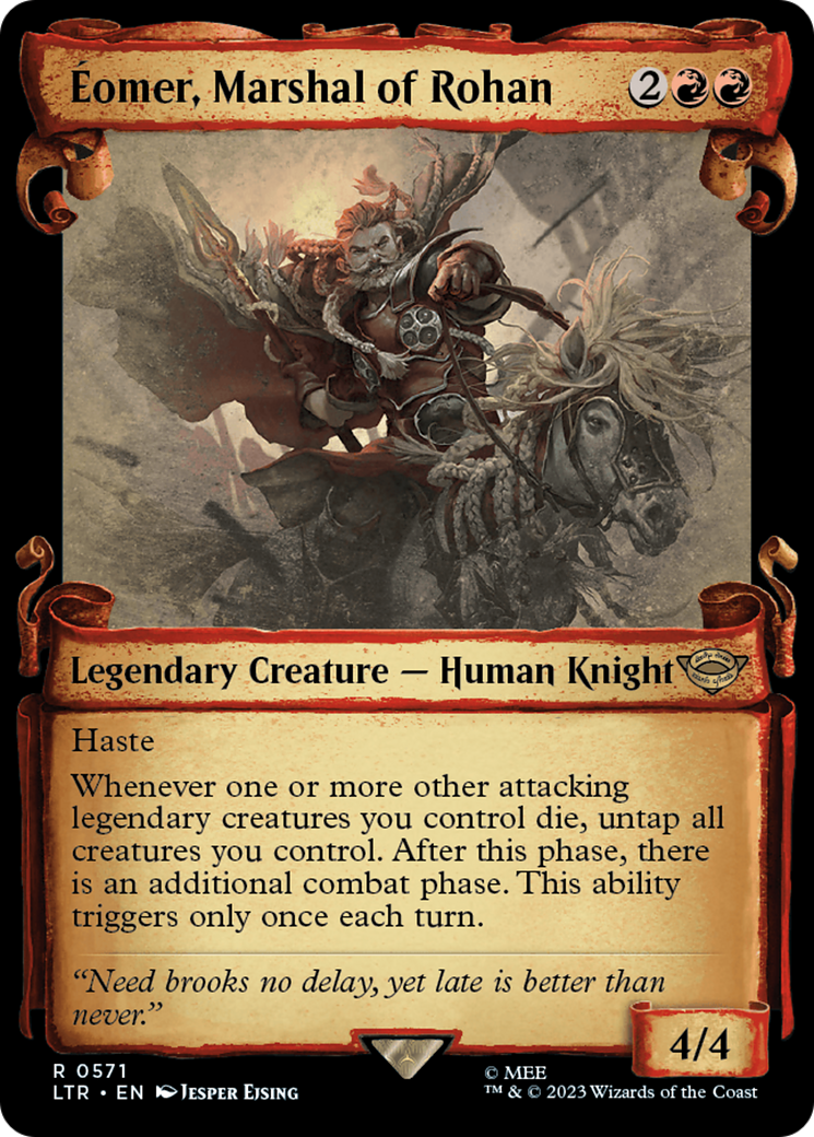 Eomer, Marshal of Rohan (Showcase Scrolls) (LTR-571) - The Lord of the Rings: Tales of Middle-earth: (Showcase) Foil