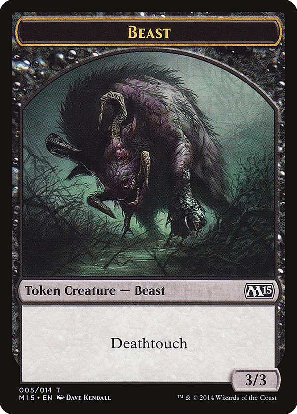 Beast Token (Black) (M15-005) - Magic 2015 Tokens