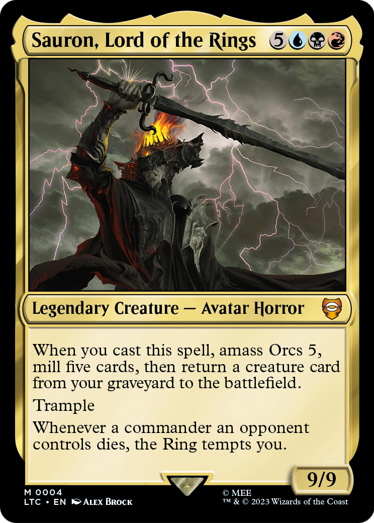 Sauron, Lord of the Rings (LTC-004) - Tales of Middle-earth Commander Foil