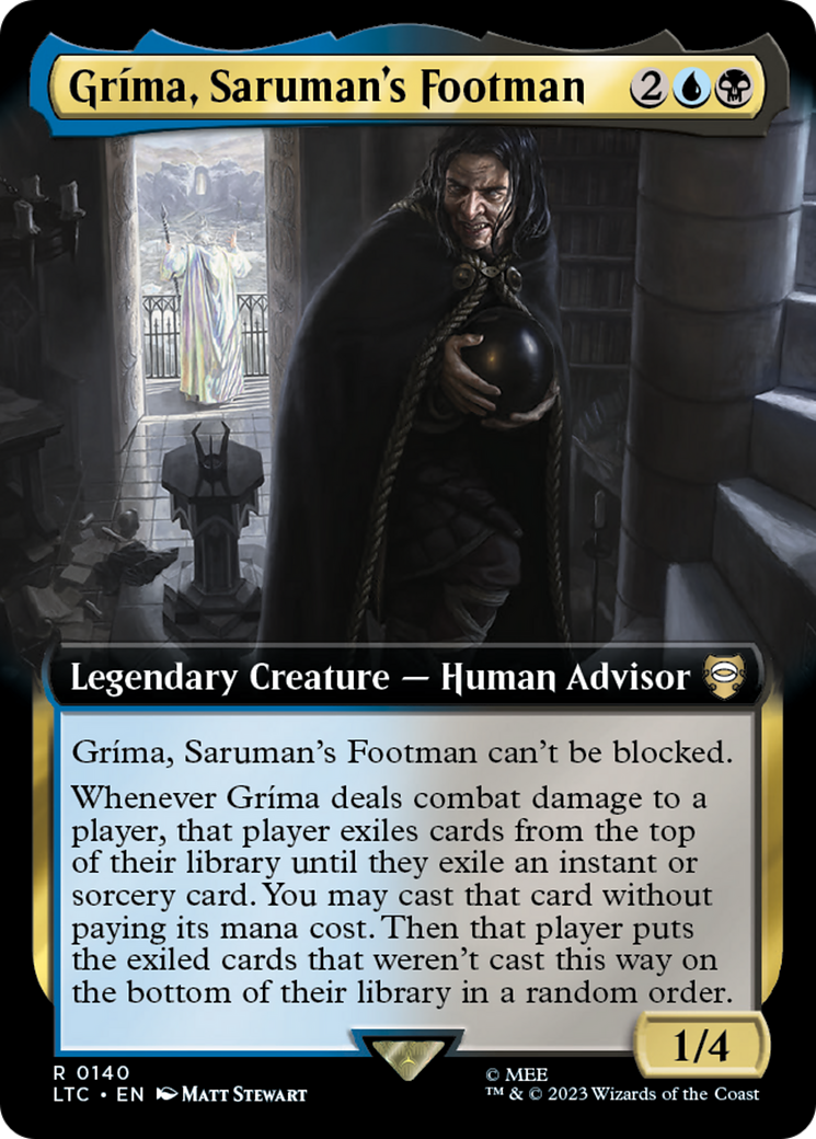 Grima, Saruman's Footman (Extended Art) (LTC-140) - Tales of Middle-earth Commander: (Extended Art) Foil