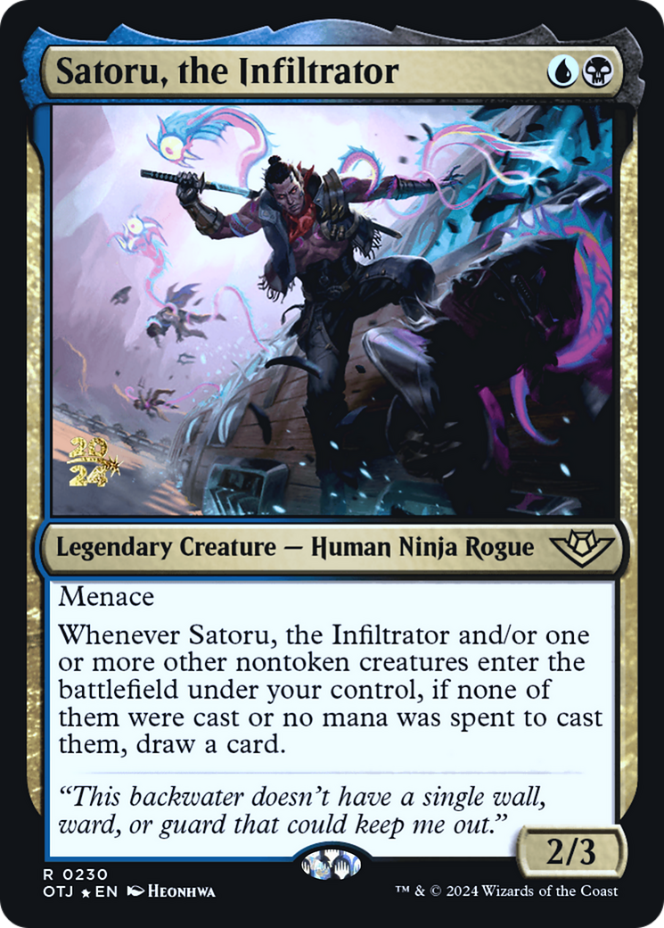 Satoru, the Infiltrator (PRE-230) - Outlaws of Thunder Junction Promos Foil