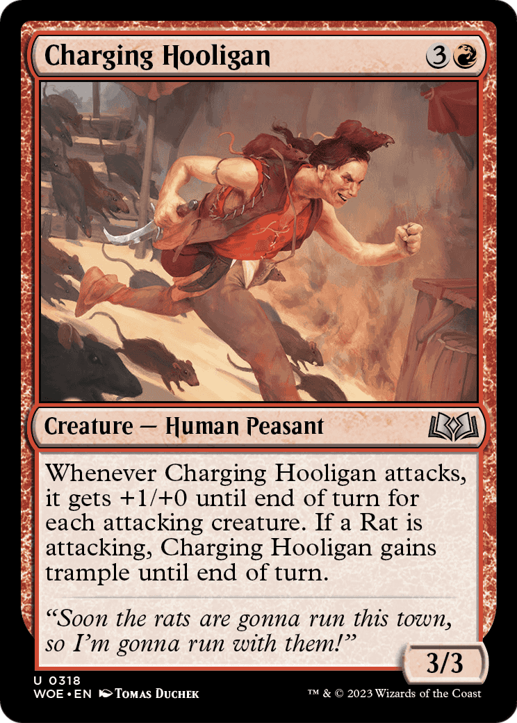 Charging Hooligan (WOE-318) - Wilds of Eldraine Foil