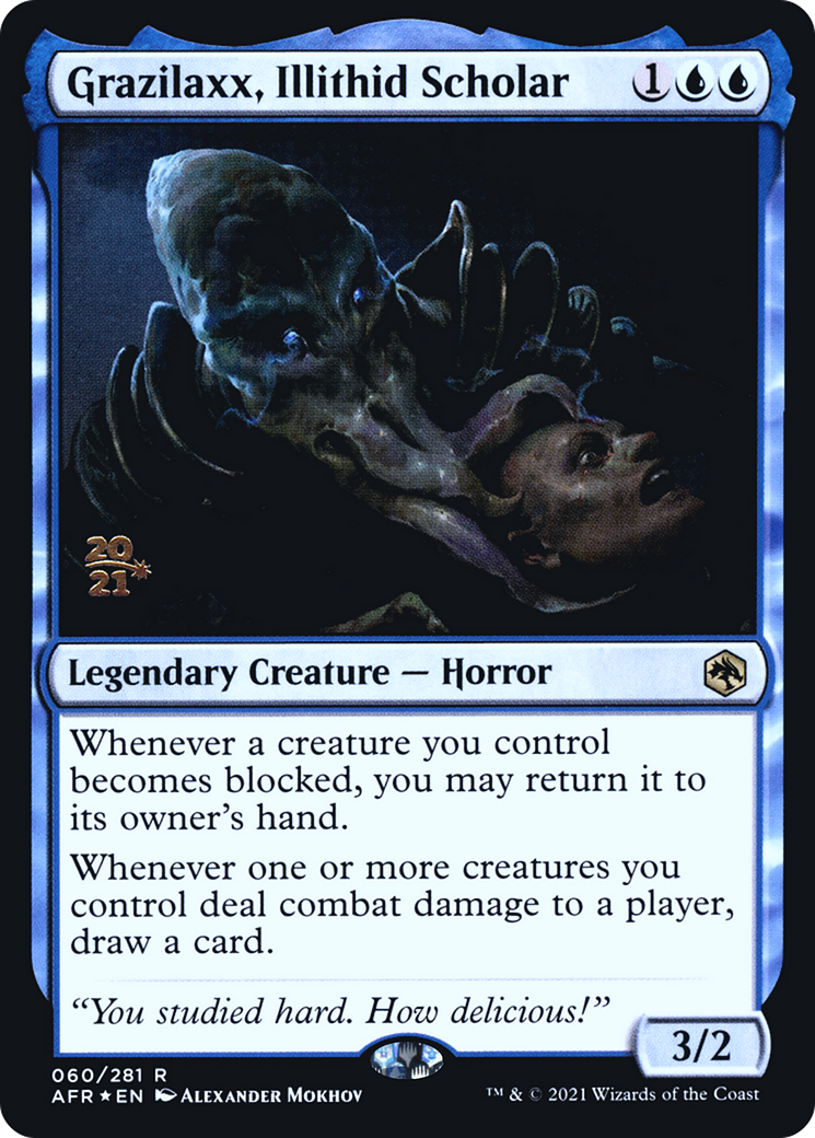 Grazilaxx, Illithid Scholar (PRE-060) - Adventures in the Forgotten Realms Promos Foil