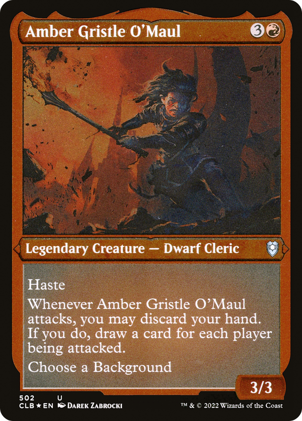 Amber Gristle O'Maul (Foil Etched) (CLB-502) - Commander Legends: Battle for Baldur's Gate Foil