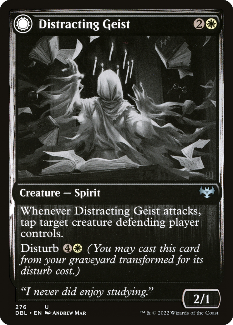 Distracting Geist (DBL-276) - Innistrad: Double Feature: (Double Faced Transform) Foil
