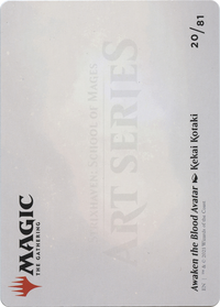 Awaken the Blood Avatar // Awaken the Blood Avatar (ASTX-020) - Strixhaven Art Series (Borderless) Foil